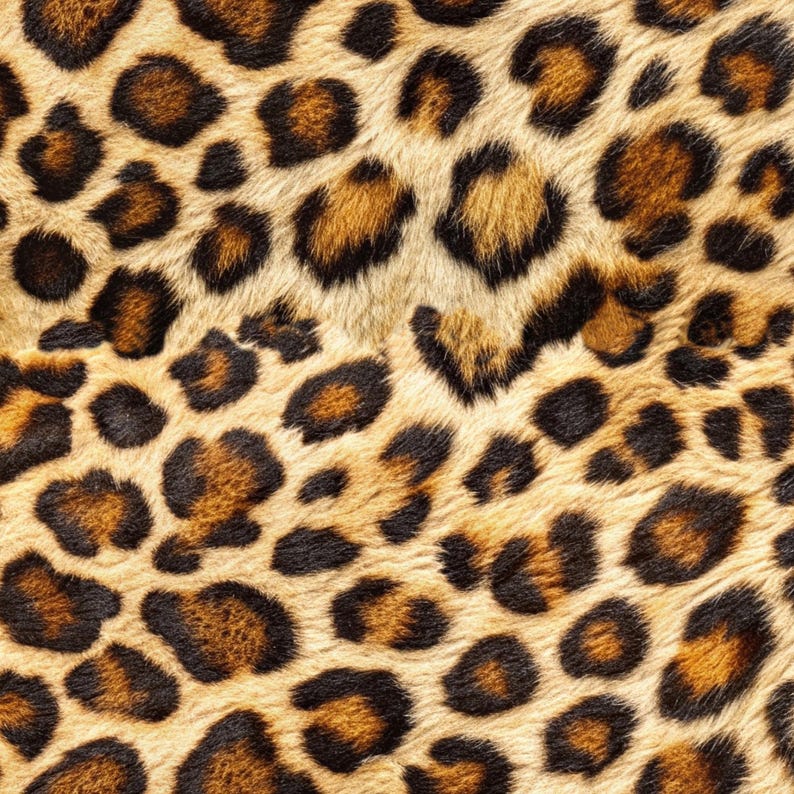 Glamour Leopard Fur Print Peel Stick Wallpaper for Living Room - Wild Animal Print Wall Covering, Temporary Wallpaper for Renters