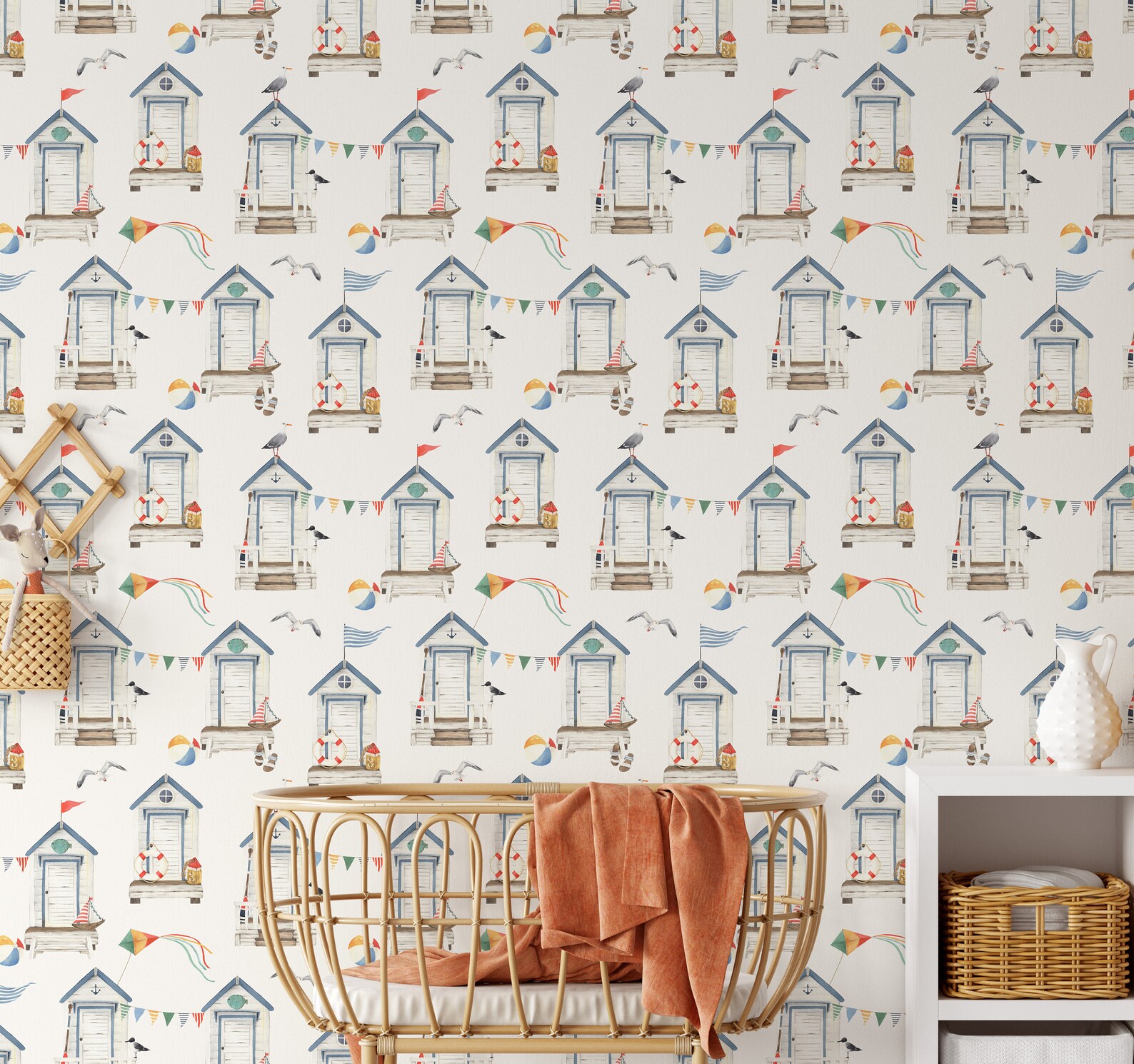Boys Wallpaper Peel and Stick Nursery Wall Decor Kids Wallpaper Renter ...