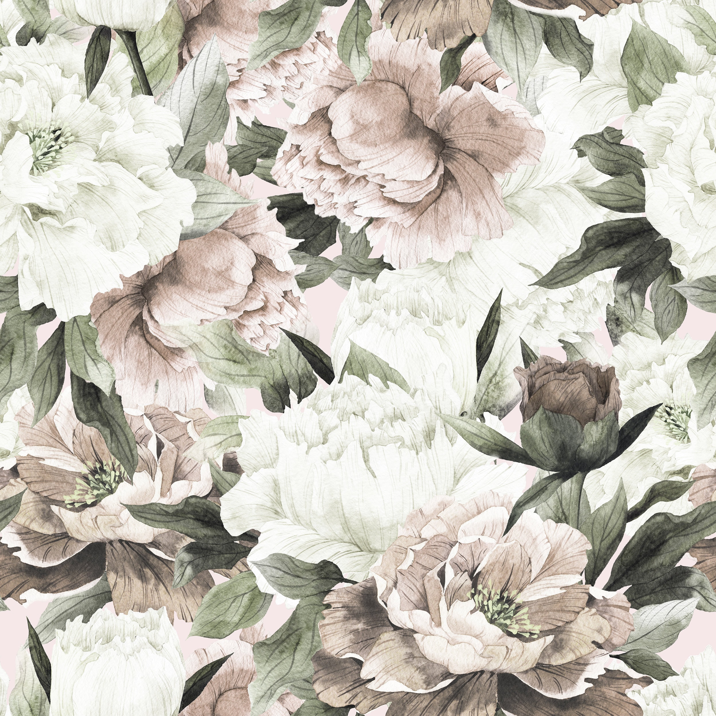 Peel and Stick Wallpaper Mural Peonies Wallpaper Peony - Etsy