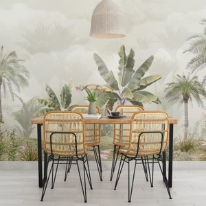 Peel and Stick Wallpaper Palm Tree Large Scale Mural Nature Custom Wallpaper Palm Tree Wall Decor Jungle Removable Wallpaper