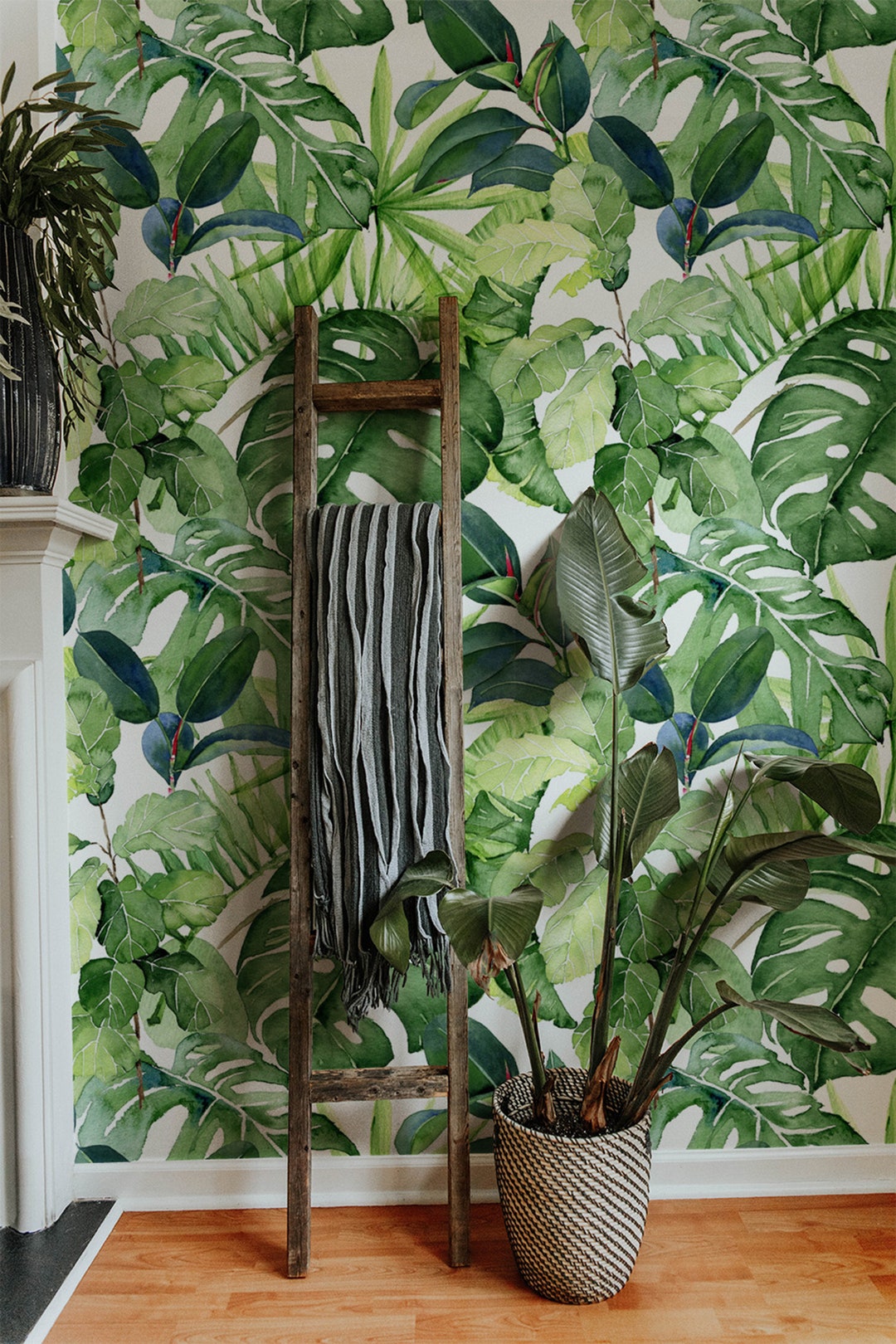 Removable Wallpaper Custom Wallpaperbotanical Wallpaper Peel and Stick