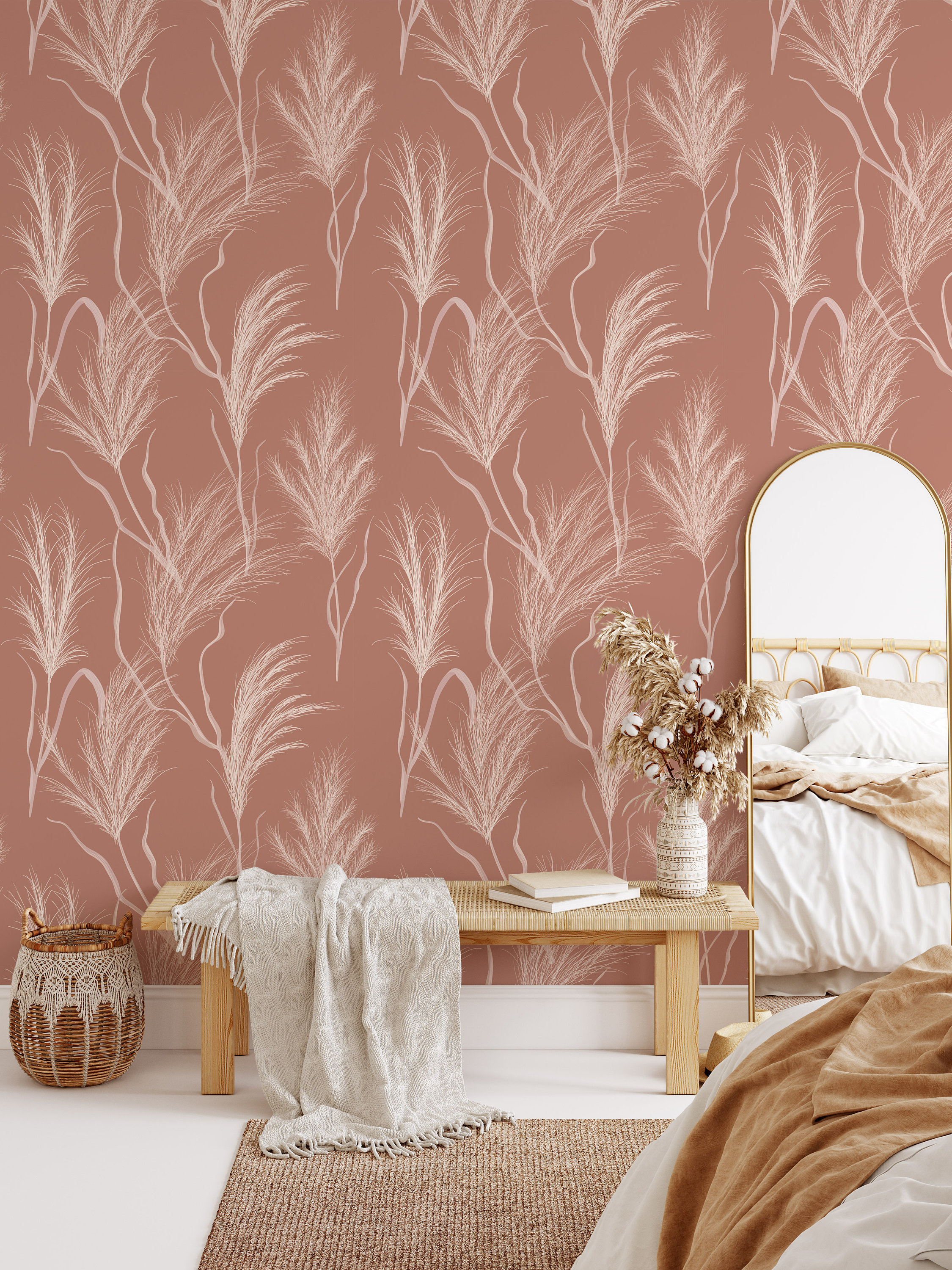Peel and Stick Wallpaper Terracotta Wallpaper Removable - Etsy
