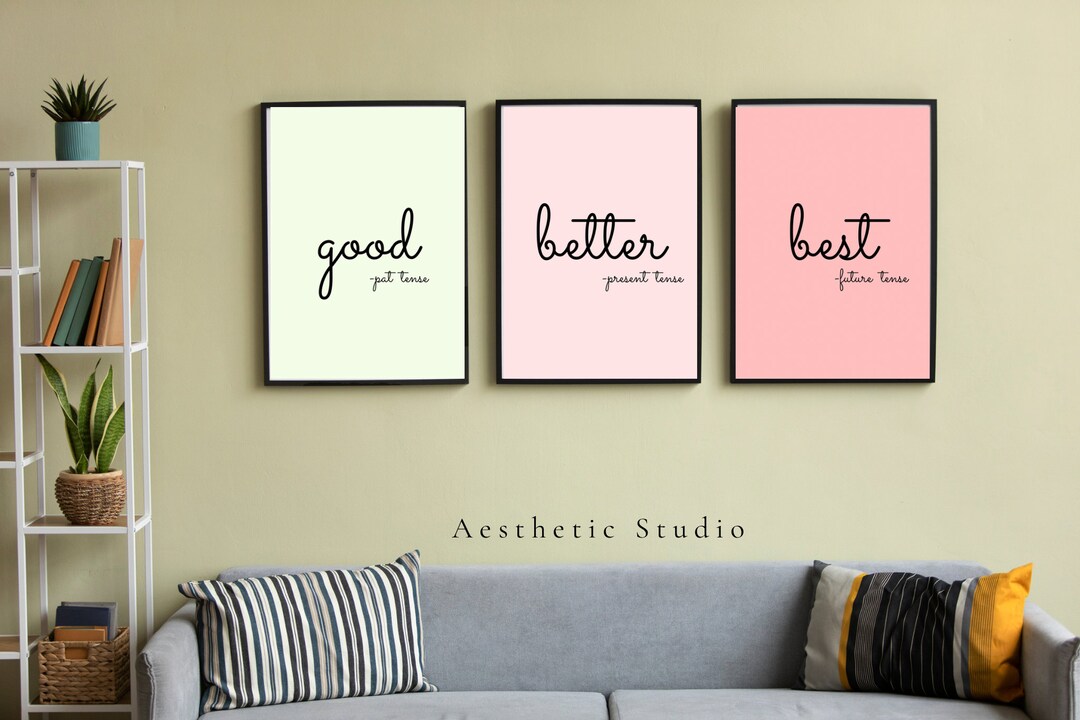 Motivational Quotes Wall Art, Set of 3 Prints, Self Love Printable Wall ...