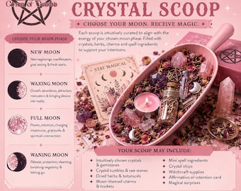 Mystery Crystal Scoop | Lunar Witchcraft | Moon Magic | Intuitively Chosen Crystals | Spiritual Gift