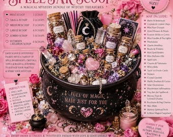 Mystery Spell Jar Scoop | Witchcraft, Crystals, Herbs & Spiritual Mystery Bundle