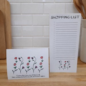 Everyday Stationery Set – Shopping List Pad, Notepad, and Note Cards