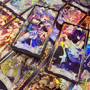 Anime character tarot, UV tarot, Glowing tarot, based on RWS tarot, 78 tarot