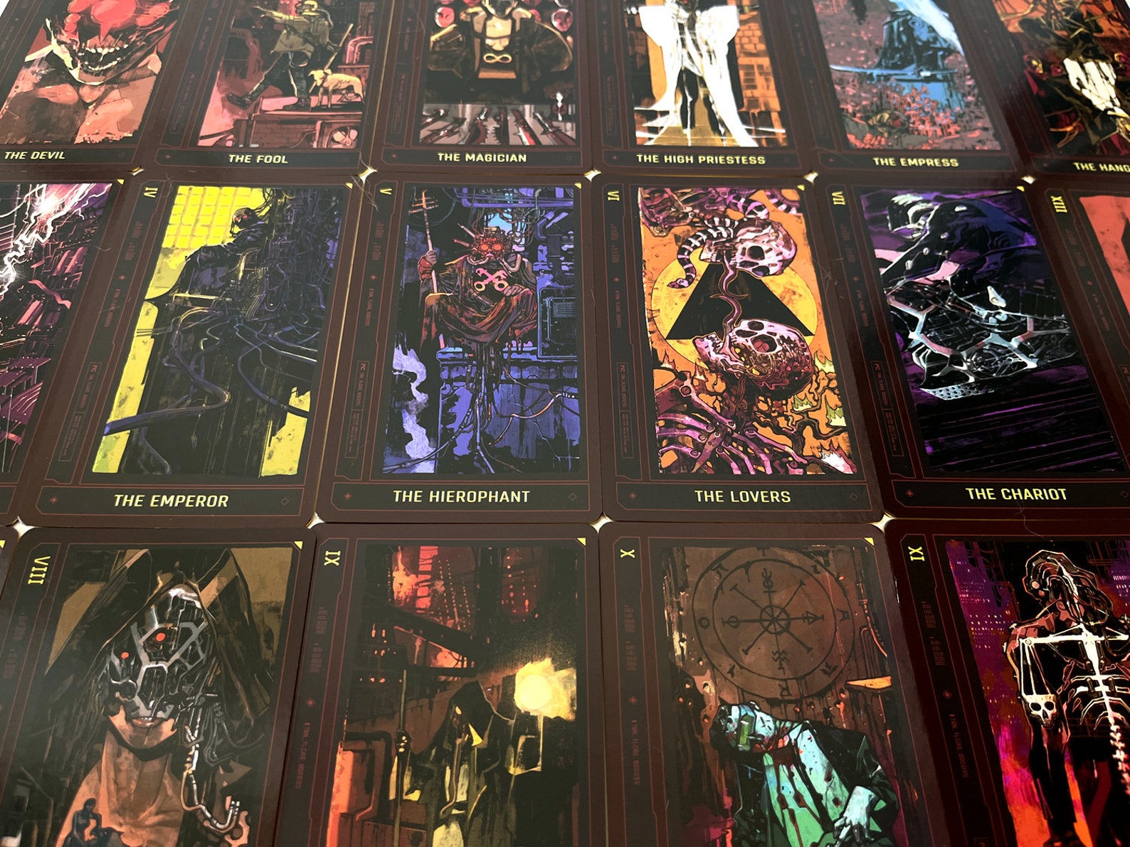 cyberpunk Carte de tarot 3ème édition Tarot samouraï 24 Etsy France
