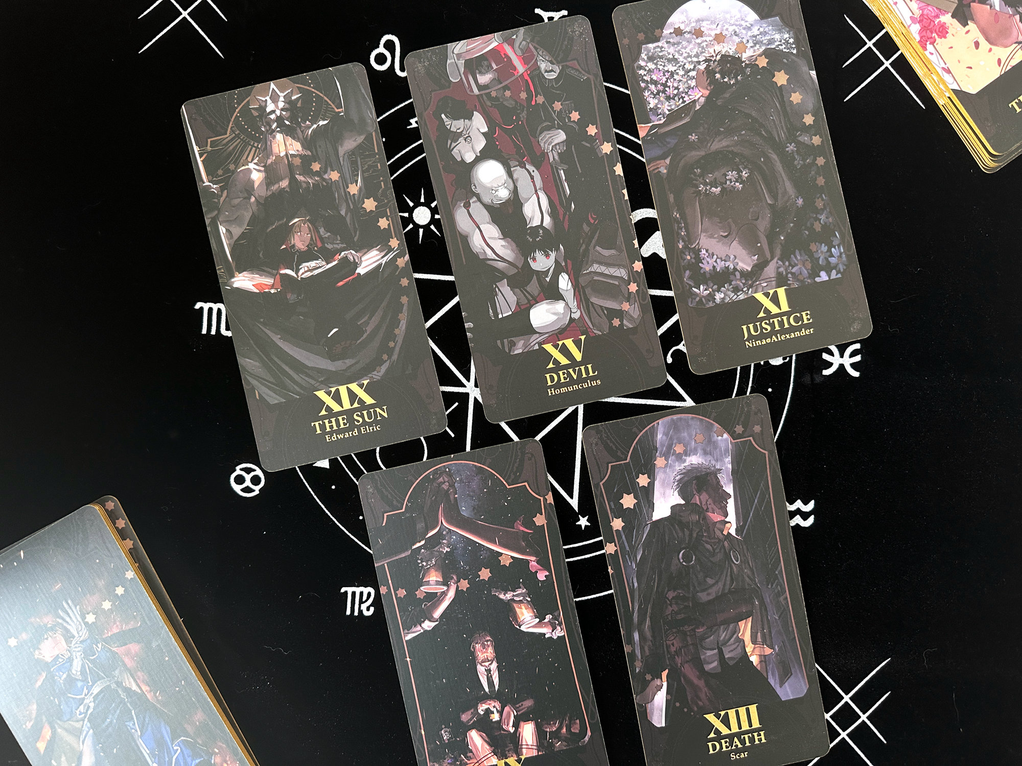 Found images of Fullmetal Alchemist and Fullmetal Alchemist Brotherhood  tarot decks online, but only found one listing for over $100 on !  Anyone know where someone might be able to find these?!?!