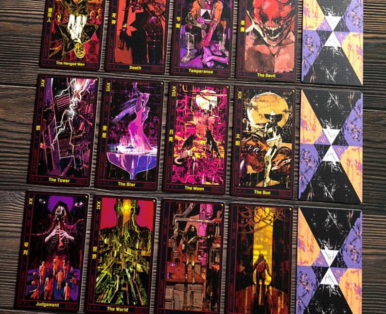 Cyberpunk 2077 Tarot First Edition22 large Arcana Etsy