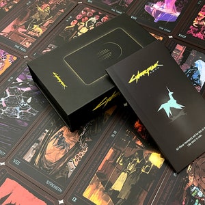 Baraja de Tarot Stargate, de estilo ciberpunk, tarjeta coleccionable con impresión artística