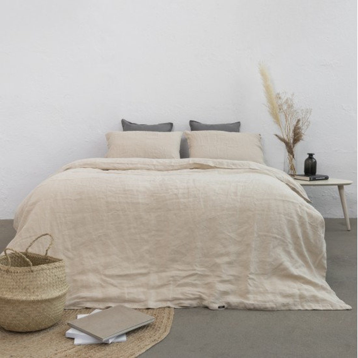 High quality Natural Linen bedding Queen Size 200x200 cm Good Etsy