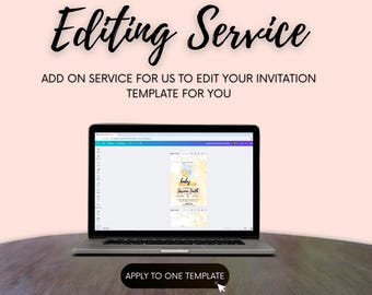 Invitation Template Editing Service: Custom Text Add-On