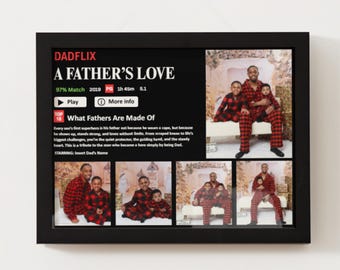 Dadflix Template, Father's Day Template, Editable Dadflix Template, A Father's Love, Movie Poster Canva Template, 2 Templates