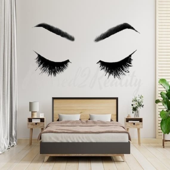 Eyelash Wall Decal SVG PNG JPG Eyelash and Eyebrow Svg Etsy