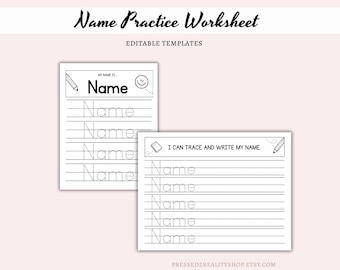 Personalized Name Tracing Worksheet: Handwriting Practice (Digital Download)