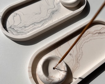 Räucherstäbchenhalter Set, Weihrauchhalter, Räucherschale feuerfest, Raunächte, Meditation, Yoga, Aromatherapie, Deko Wohnzimmer