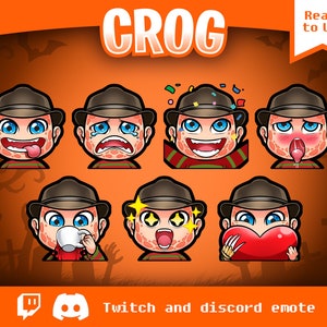 Twitch Emote | 7x Cute Horror Twitch Emotes Package | Freddy Krueger Emote | horror emote | DBD emote