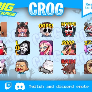 Emote Twitch / PACCHETTO GRANDE Emote Horror carino / Emote DBD