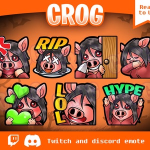 Twitch Emote | 7x Cute The Pig Emote | horror emote | DBD emote