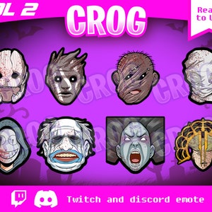Odznaka sub | tom 2 | 8x Pakiet odznak sub Cute Horror Dead by Daylight | Emotka Jasona | Odznaka sub DBD