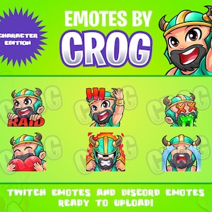 Pakiet 6x super niesamowitych emotikonów wikingów Twitch