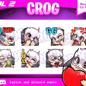 Twitch Emote | Volume 2 | 7x Cute Horror Twitch Emotes Package | huntress Emote | horror emote | DBD emote
