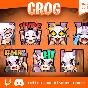 Twitch Emote | 7x Cute Horror Twitch Emotes Package | huntress Emote | horror emote | DBD emote