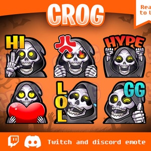 Twitch Emote | 6x Cute Horror Reaper Emotes Package | Jason Emote | horror emote | DBD emote