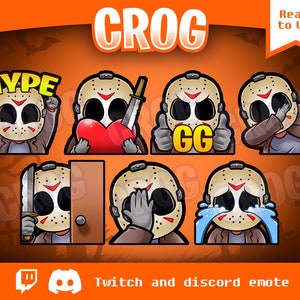 Twitch Emote | 7x Cute Horror Twitch Emotes Package | Jason Emote | horror emote | DBD emote