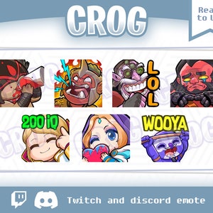 Twitch Emote | Pacote de 7x Dota Emotes | emote fofo