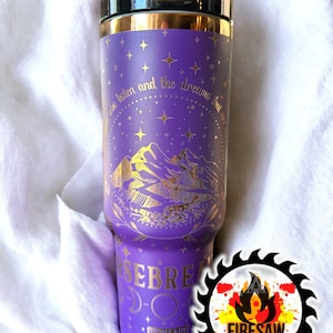 Officially Licensed ACOTAR 40 oz Tumbler: Jewel Toned Copper Engraved
