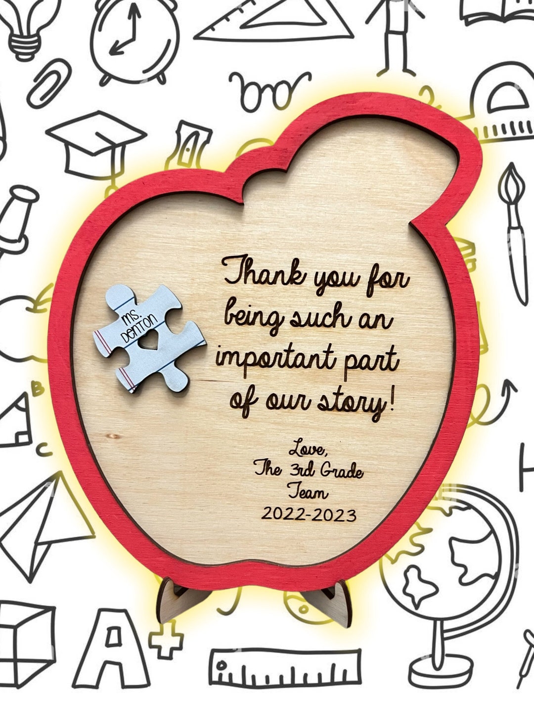 Thank You for Being a Part of My Story Personalized Teacher Counselor ...