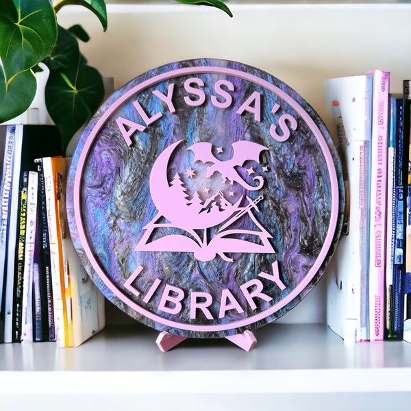 Custom Library Sign - Etsy
