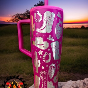 Brumate 30 or 40oz Era Tumbler - Vintage  Western Cowboy Cowgirl Full Wrap Permanently Laser Engraved