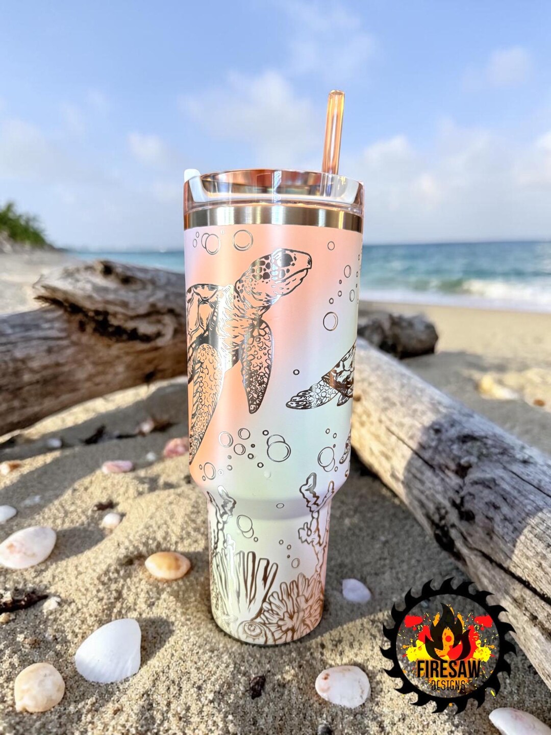 まゆやんれとりばー専用　三越ブルージュ　リビングテーブル　CLT21　美品 Laser Engraved Sea Turtle Stanley Tumbler 30or 40oz Travel Cup - Etsy