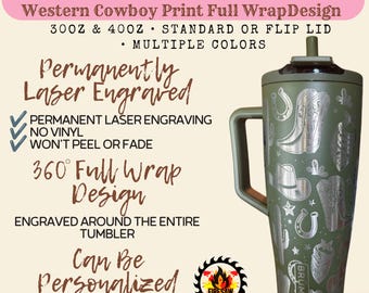 Laser Engraved Western BrüMate Tumbler – Cowboy Cowgirl Stainless Steel Cup