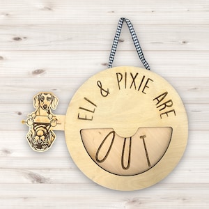 Interactive Dog Breed Personalized In Out Reminder Sign