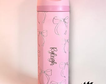 Owala 24oz Tumbler | Engraved Bow Design, Optional Name Personalization