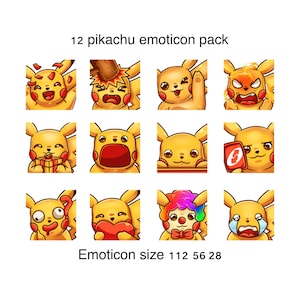 Twitch Emotes Pikachu, Twitch Emote Pack Kawaii