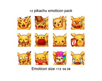 Twitch Emotes Pikachu, Twitch Emote Pack Kawaii