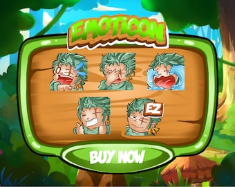 Twitch Emotes Zoro, Twitch Emote Pack Kawaii