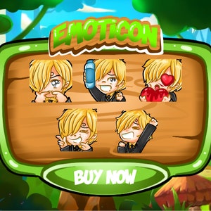 Twitch Emotes Sanji, Twitch Emote Pack Kawaii