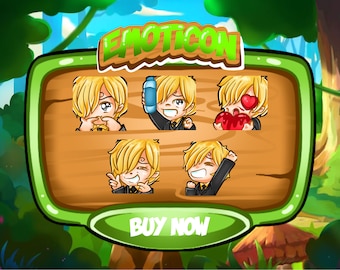 Twitch Emotes Sanji, Twitch Emote Pack Kawaii