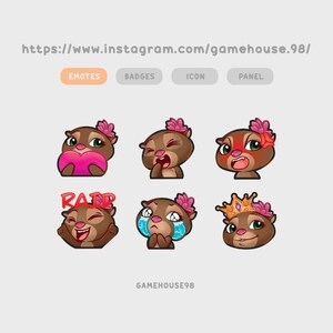 Twitch Emotes Beaver, Twitch Emote Pack Kawaii