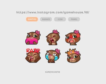 Twitch Emotes Castor, Twitch Emote Pack Kawaii