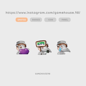 Twitch Emotes Plague Doctor, Twitch Emote Pack Kawaii