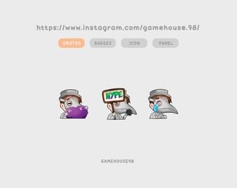 Twitch Emotes Plague Doctor, Twitch Emote Pack Kawaii