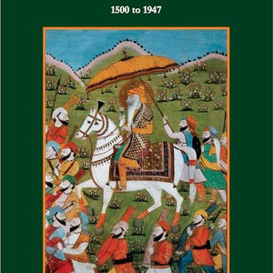 May include: Book cover titled "A Historical Odyssey" with the text "The Sikh Heritage of Gujrat District: 1500 to 1947." The cover features a historical painting of a figure on horseback, surrounded by people in traditional attire. The author's name is Mansoor Behzad.