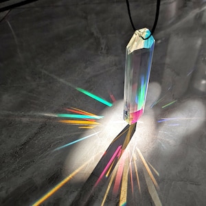 Crystal Sun catcher, Rainbow Prism Pendant, window decor, garden and home decor